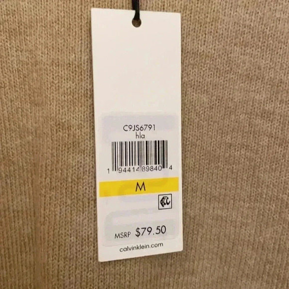 Calvin Klein SZ M Beige crew neck sweater - Picture 4 of 7
